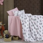 Lenjerie de pat Panda Roz