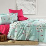 Lenjerie de pat FLORI PE MENTA / RED