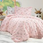 Lenjerie de pat Wald Roz-Alb